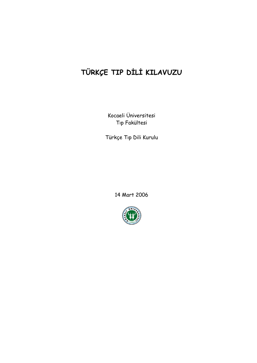 Turkce Tip Dili Sozlugu PDF – Kolektif / Tıp