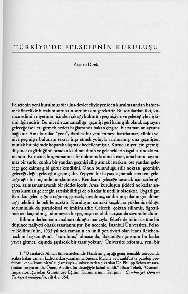 Türkiye’de Felsefenin Kuruluşu PDF – Kolektif