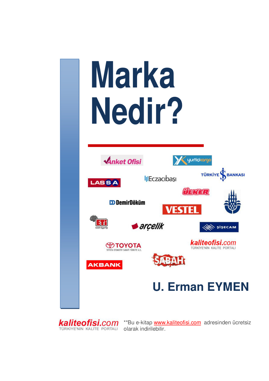 Marka Nedir PDF – U. Erman Eymen