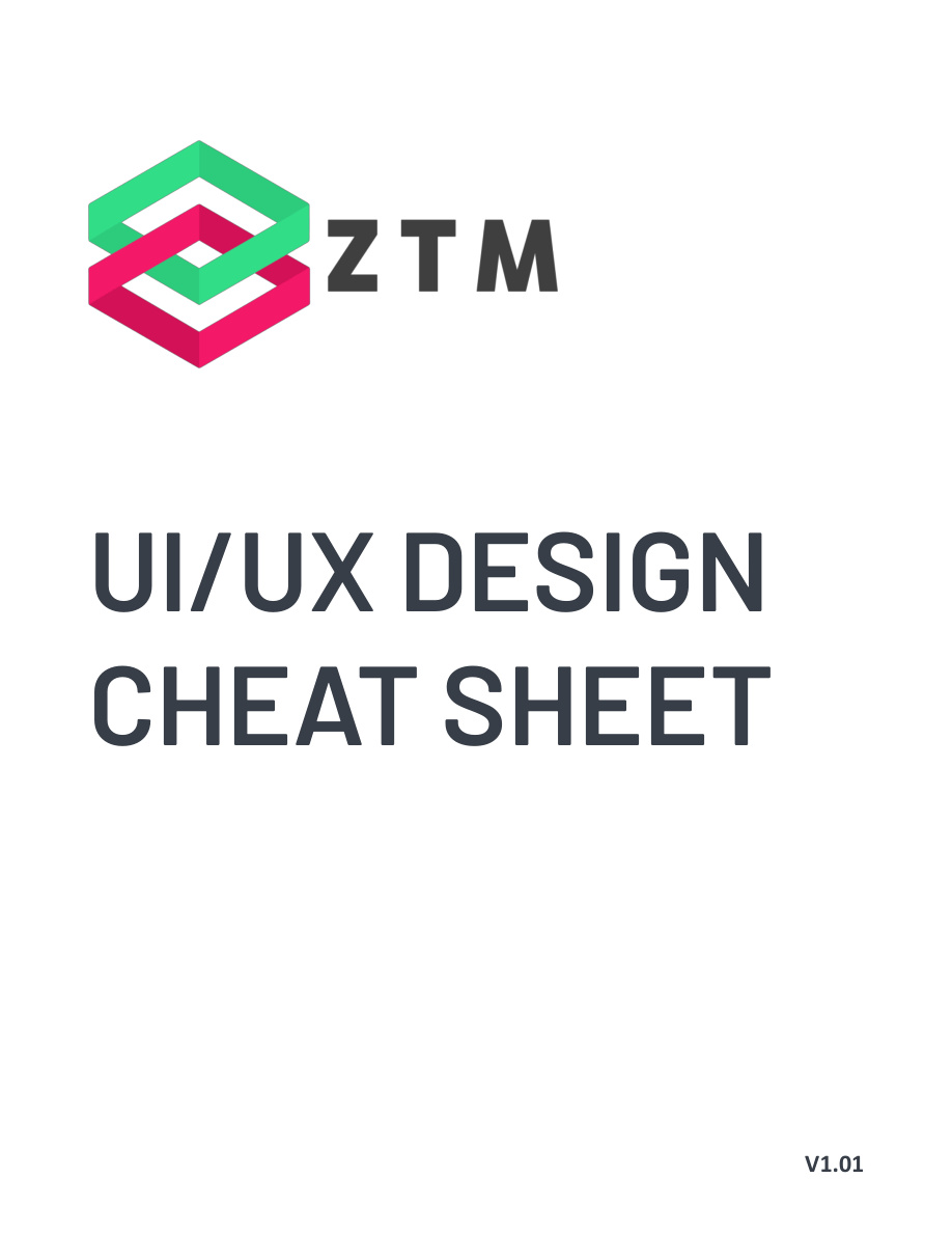 UI/UX Cheat Sheet: Zero to Mastery PDF – Unknown / Zero To Mastery