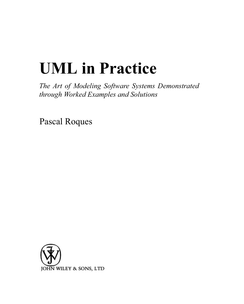 UML in Practice PDF – Pascal Roques