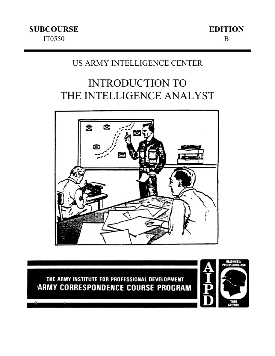 Introduction to the Intelligence Analyst PDF – US Army Intelligence Center