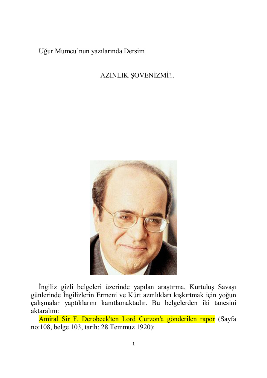 Dersim PDF – Uğur Mumcu