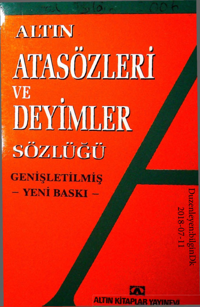 Altın Atasözleri ve Deyimler Sözlüğü PDF – Ülkü Kuşçu