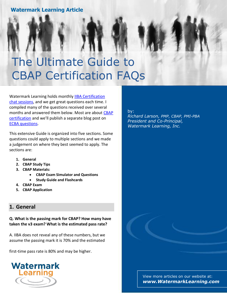 Ultimate Guide: CBAP Certification FAQs PDF – Unknown