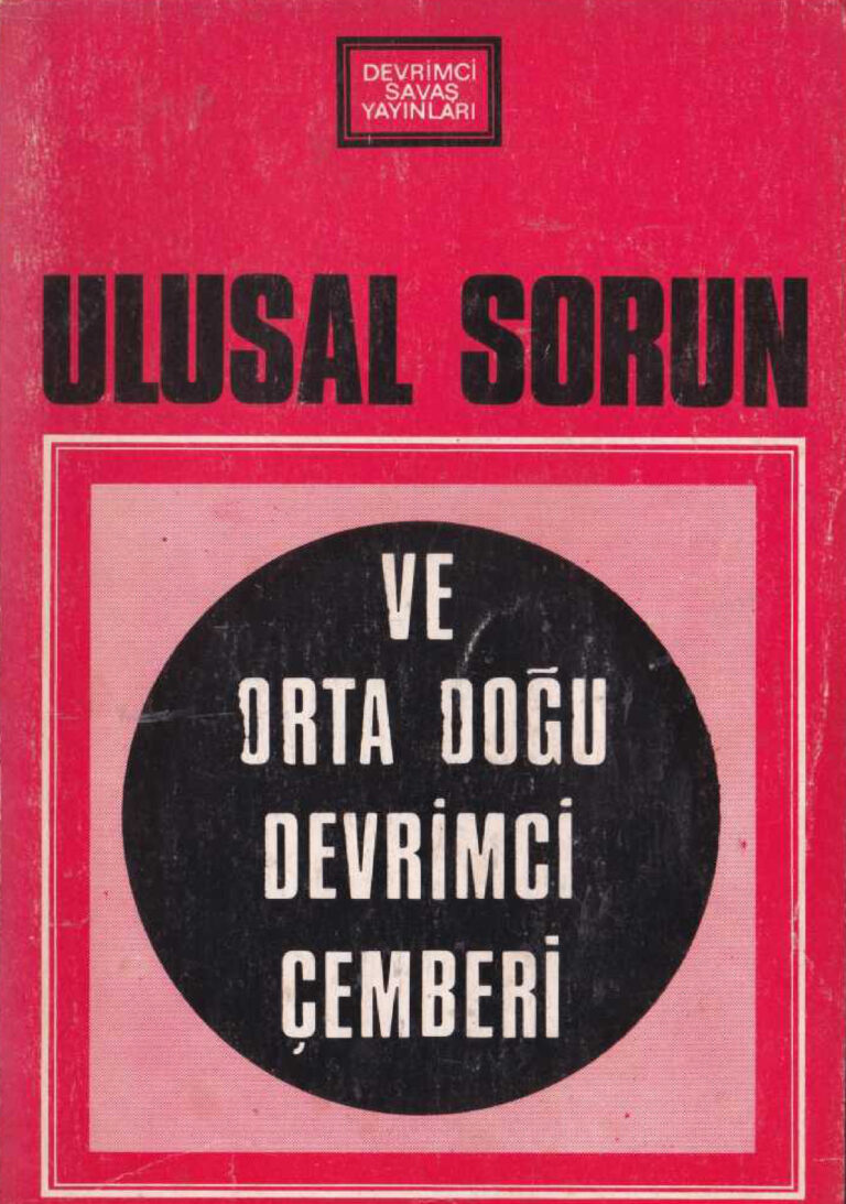 Ulusal Sorun Devrimci Savaş Yayınları Kitap Kapağı