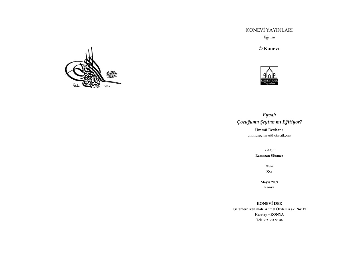 Eyvah Cocugumu Seytanmı Egitiyor PDF – Ümmü Reyhane