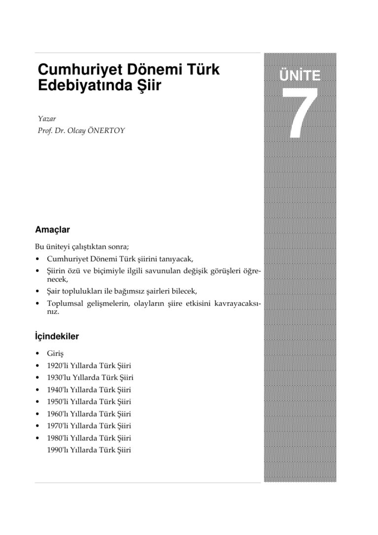 Ünite 7 Kitap Kapağı