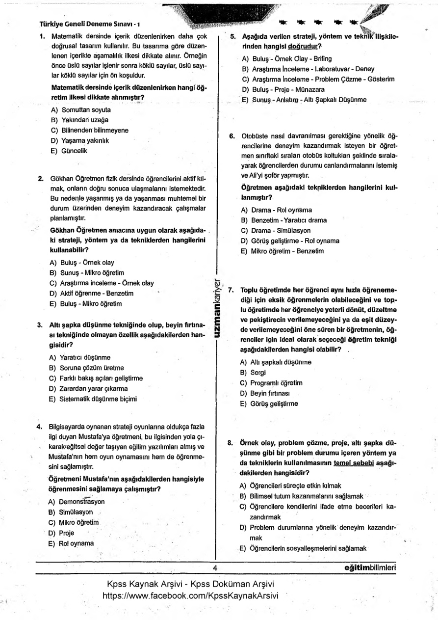 Uzman 2016 Tg1 Egitim PDF – Uzman Kariyer