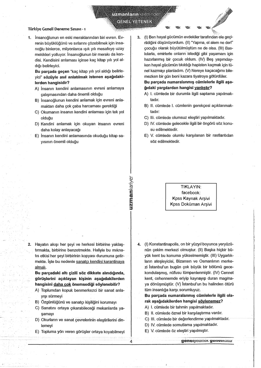 Uzman 2016 Tg1 GyGk PDF – Uzman Kariyer