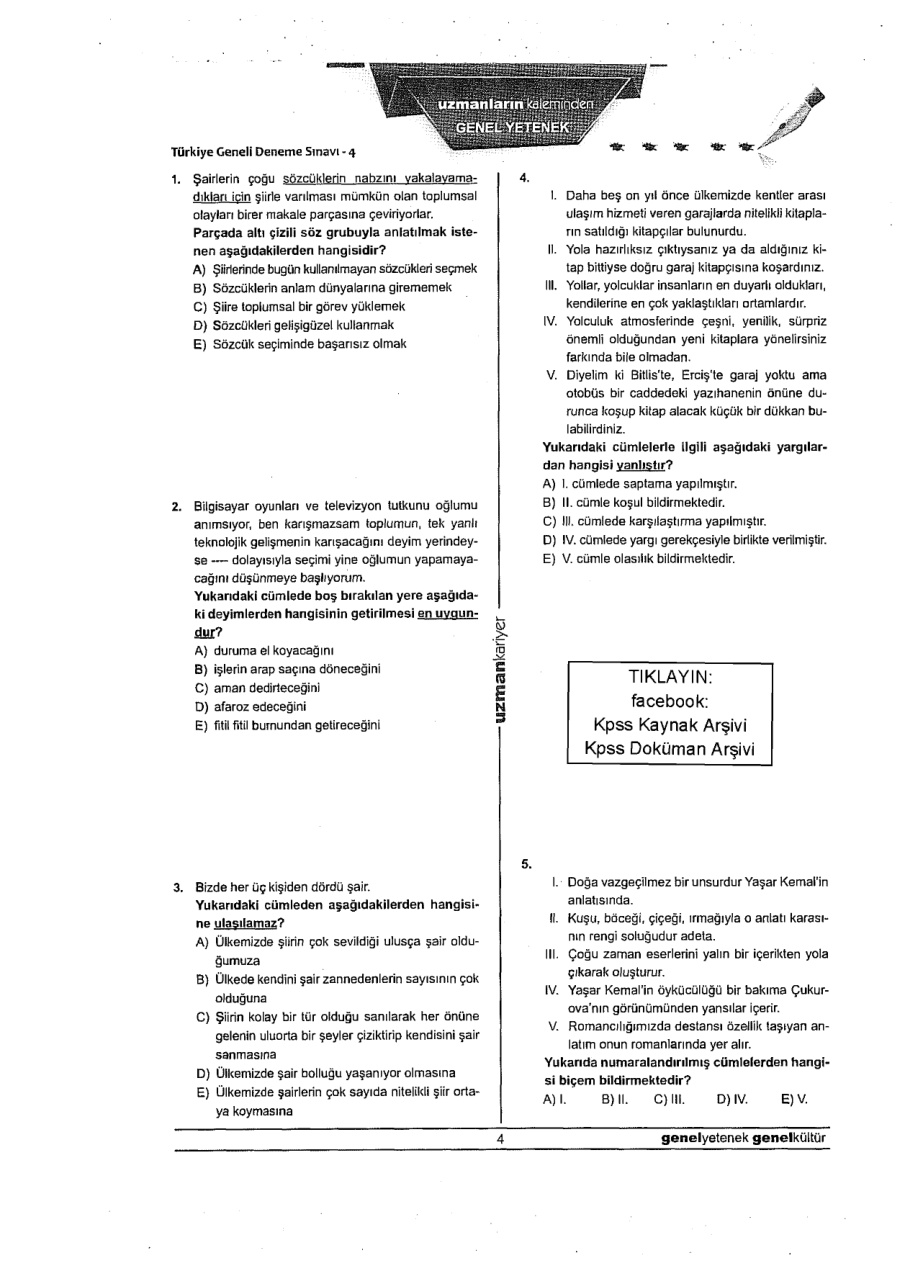 Uzman 2017 Tg4 GyGk PDF – Uzman Kariyer