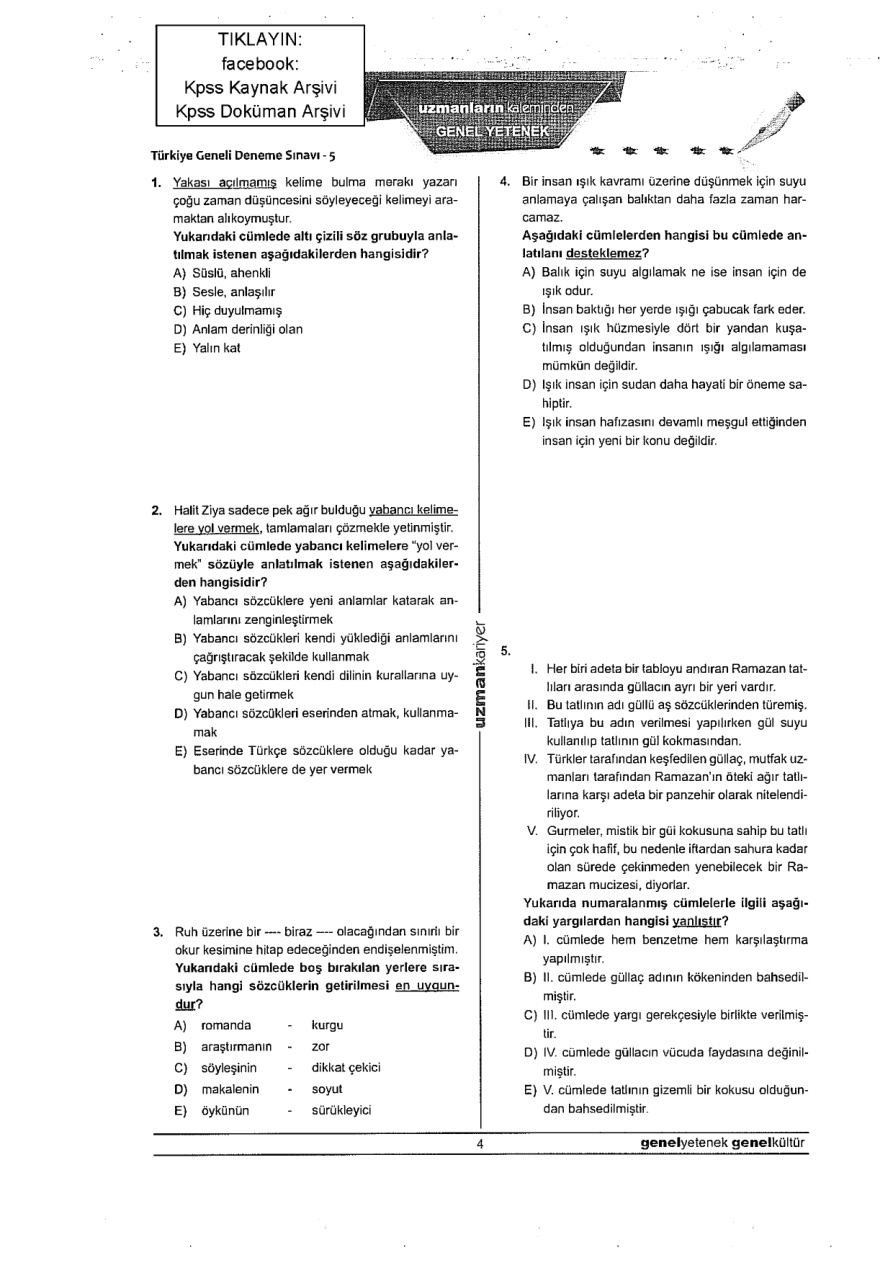 Uzman 2017 Tg5 GyGk PDF – Uzman Kariyer