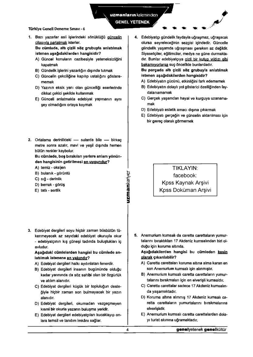 Uzman 2017 Tg6 GyGk PDF – Uzman Kariyer