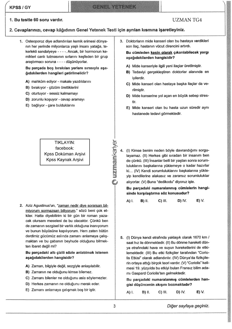Uzman 2018 Tg4 GyGk PDF – Uzman Kariyer