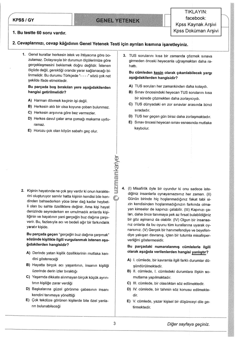 Uzman 2018 Tg7 GyGk PDF – Uzman Kariyer