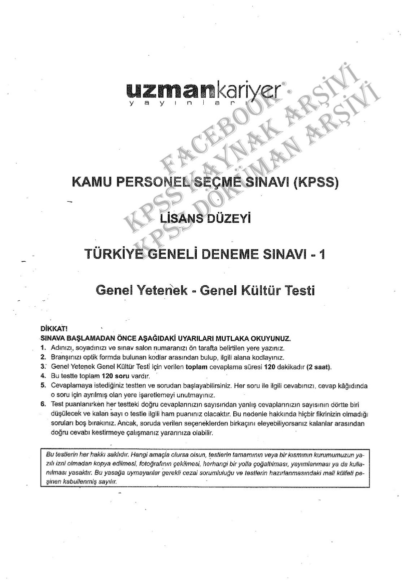 Uzmankariyer 2014 Tg 1 GyGk PDF – Uzman Kariyer