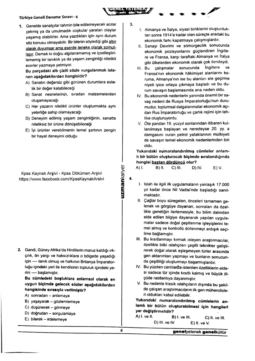 Uzmankariyer 2014 Tg4 GyGk PDF – Uzman Kariyer