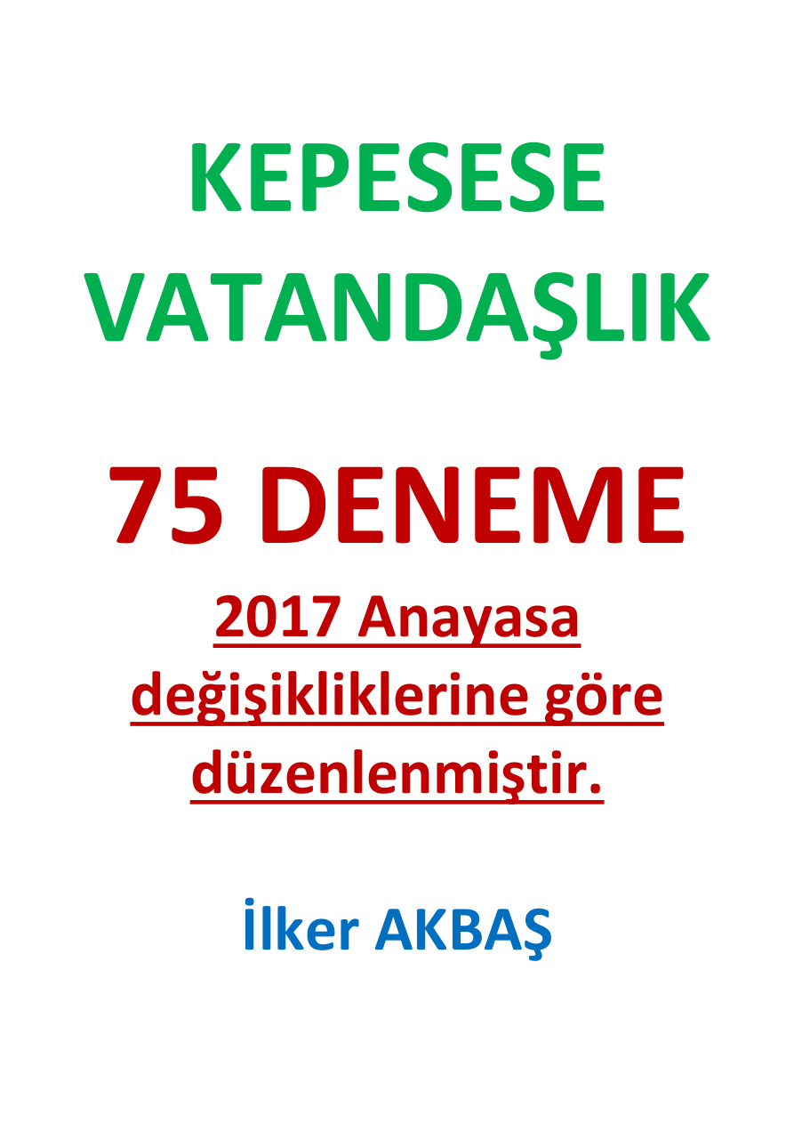 Vatandaşlık 75 Deneme PDF – Kolektif