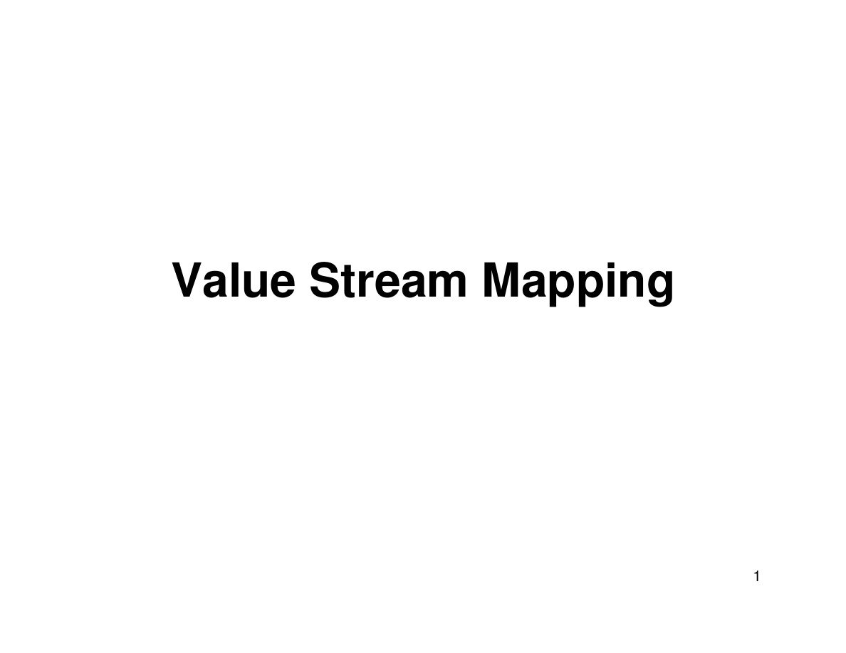 Value Stream Mapping PDF – Unknown