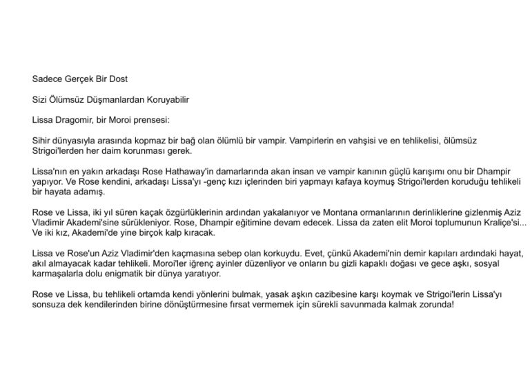 Vampir Akademisi Richelle Mead Kitap Kapağı