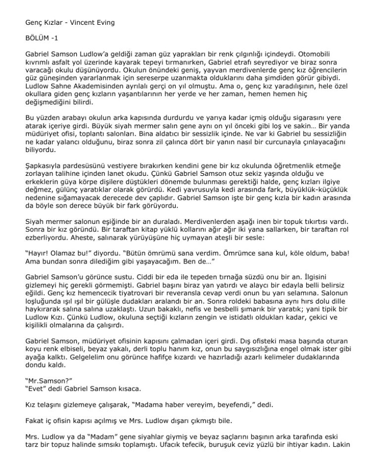 Vincent Eving Genc Kizlar Kitap Kapağı