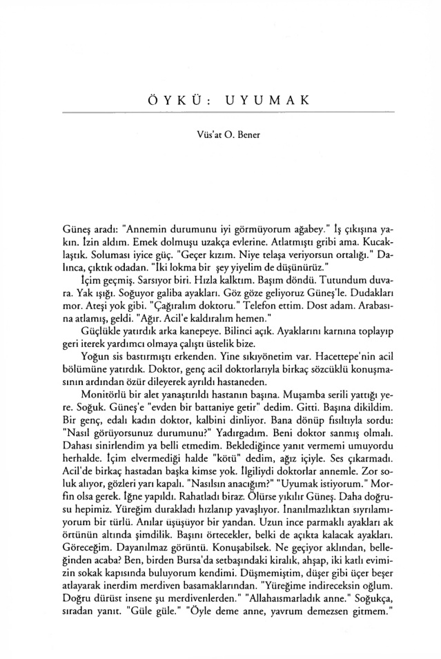 Uyumak ve Kapan PDF – Vüs’at O. Bener