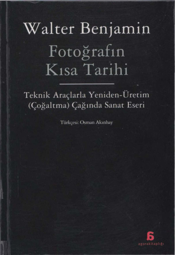 Fotoğrafın Kısa Tarihi PDF – Walter Benjamin