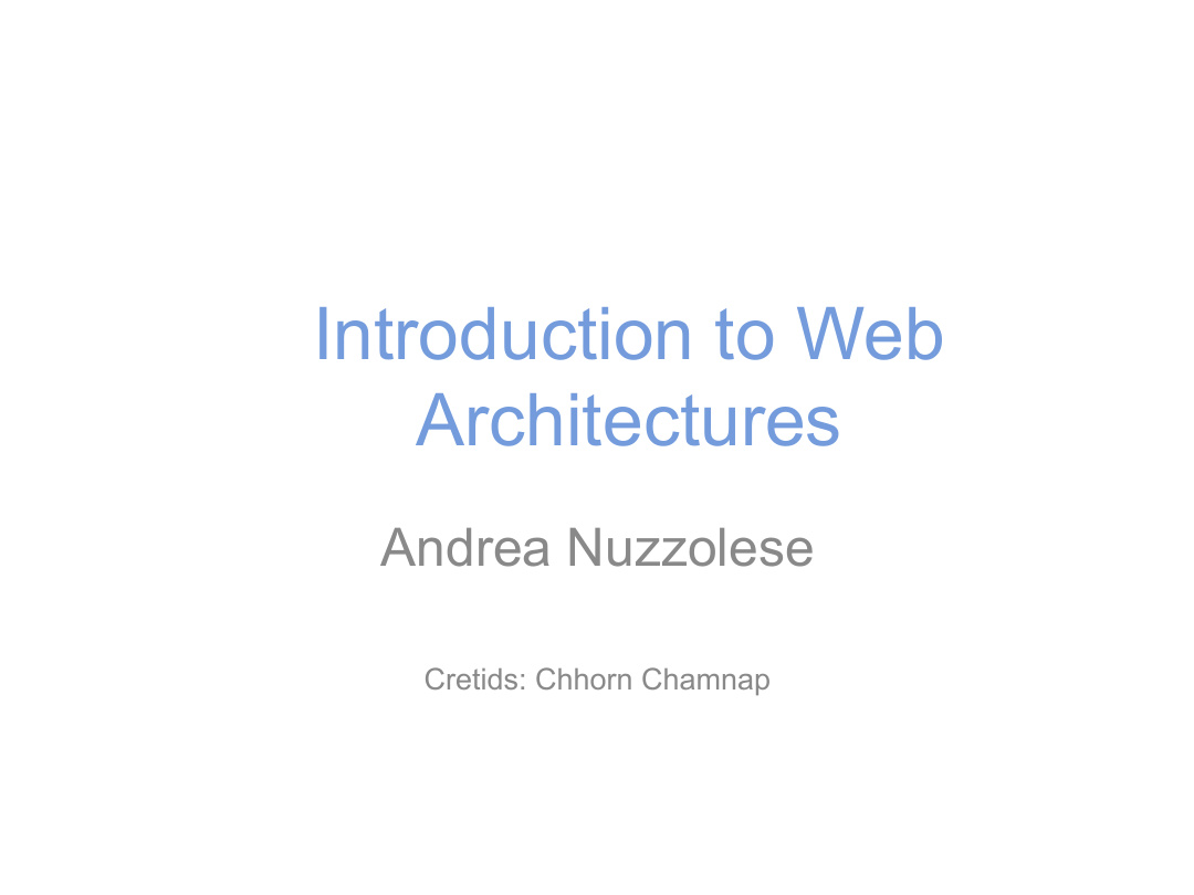 Web Architectures PDF – Unknown