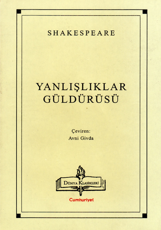 Yanlışlıklar Güldürüsü PDF – William Shakespeare