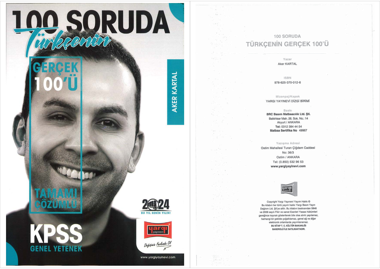 YARGI 100 SORUDA TÜRKÇE 2024 PDF – Kolektif