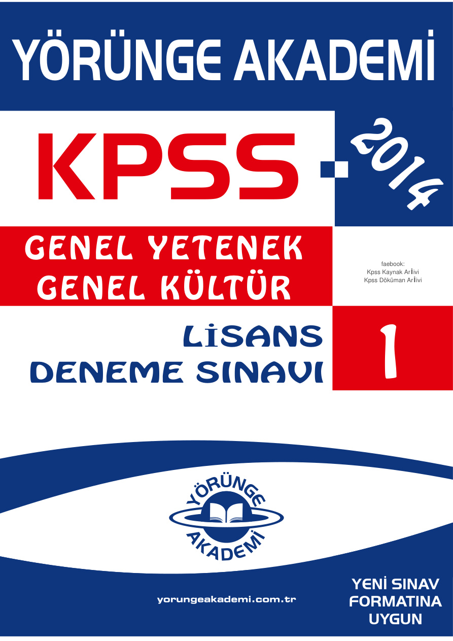 Yörünge Akademi 2014 – 1. Deneme PDF – Kolektif