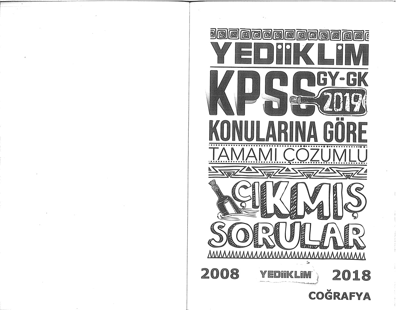 YEDİİKLİM GK-GY 2008 2018 COĞRAFYA ÇÖZÜMLÜ ÇIKMIŞ SORULAR PDF – Kolektif