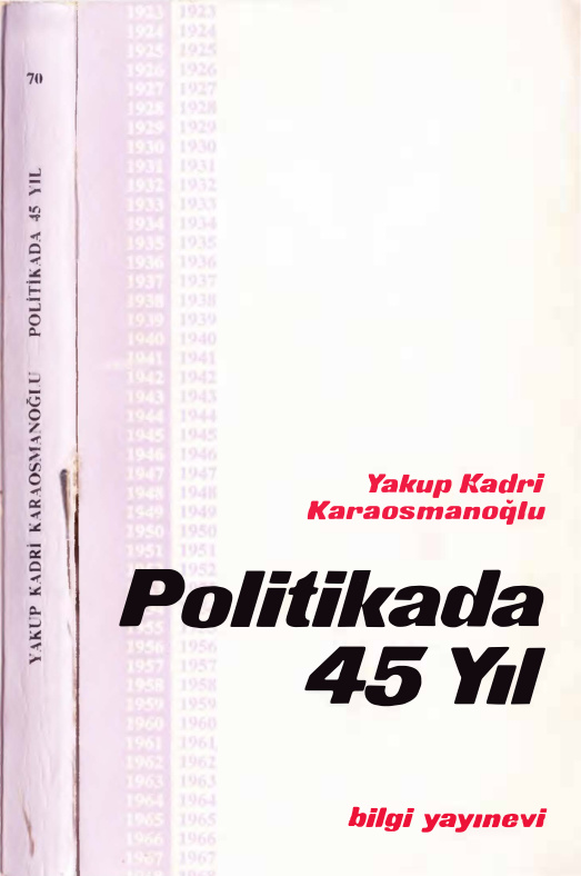 Politikada 45 Yıl PDF – Yakup Kadri Karaosmanoğlu
