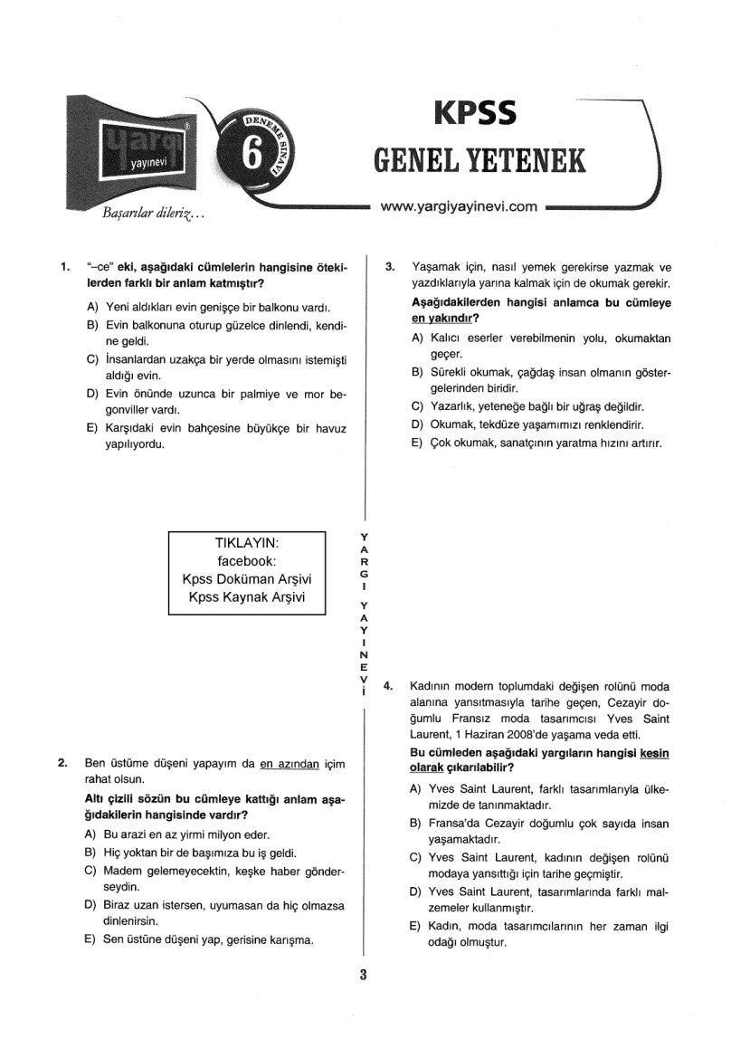 Yargı 2018 Tg6 GyGk PDF – Kolektif