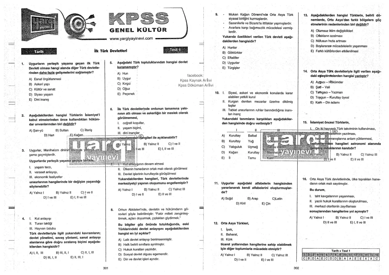 Yargi2013GenelKulturYaprakTest PDF – Kolektif