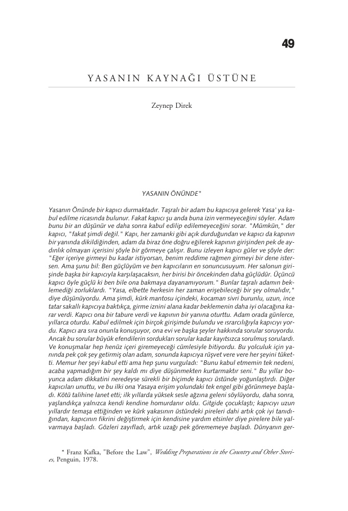Yasanın Kaynağı Üstüne PDF – Kolektif