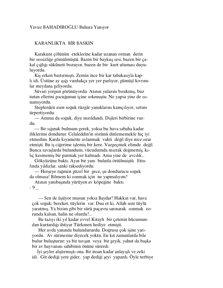 Buhara Yaniyor PDF – Yavuz Bahadıroğlu