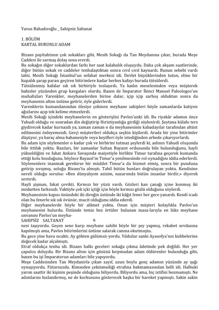 Yavuz Bahadiroglu Sahipsiz Saltanat Kitap Kapağı