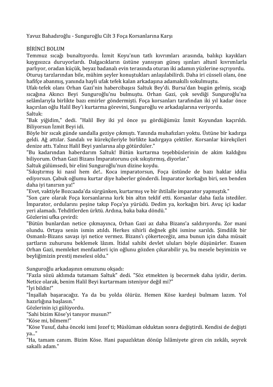 Yavuz Bahadiroglu Sunguroglu Cilt3 Foca Korsanlarina Karsi Kitap Kapağı