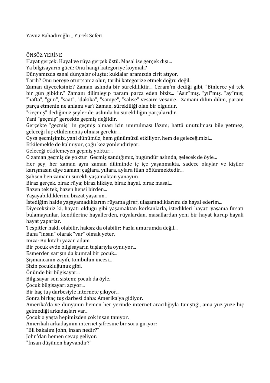 Yurek Seferi PDF – Yavuz Bahadıroğlu