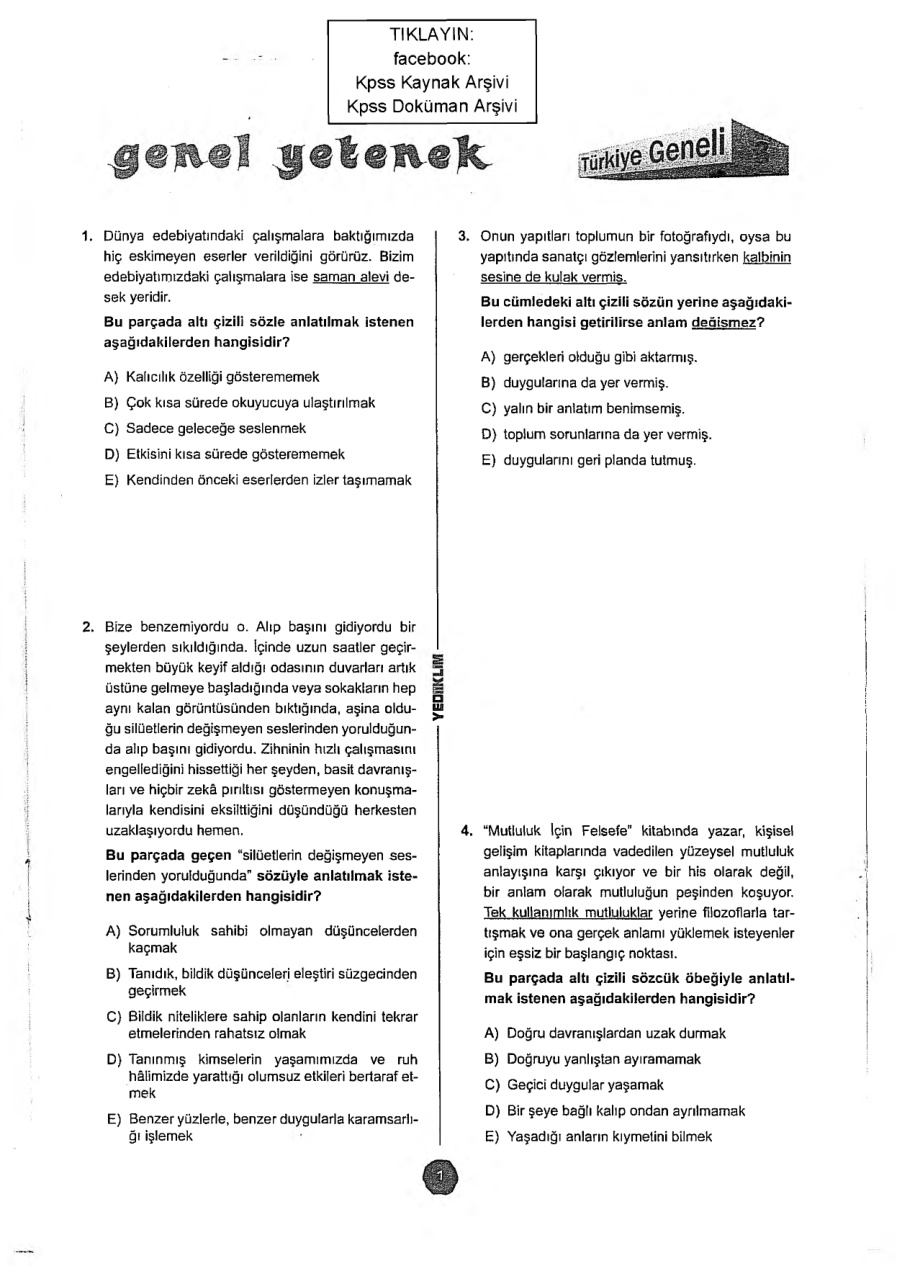 Yediiklim 2016 Tg3 GyGk PDF – Kolektif
