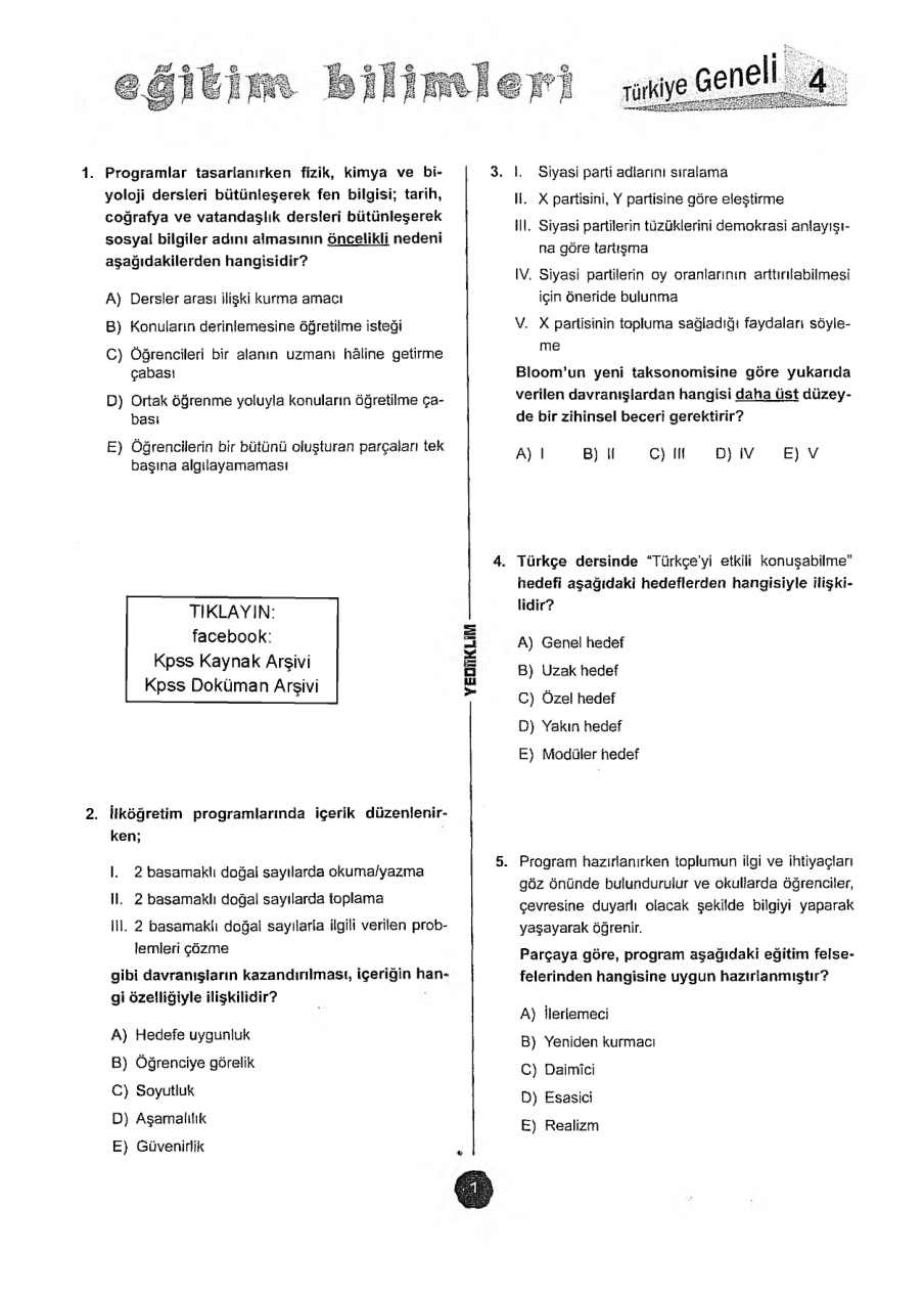 Yediiklim 2016 Tg4 Egitim PDF – Kolektif