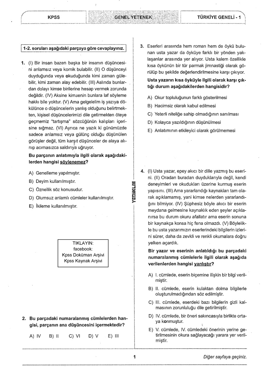 Yediiklim 2018 Tg1 GyGk PDF – Kolektif