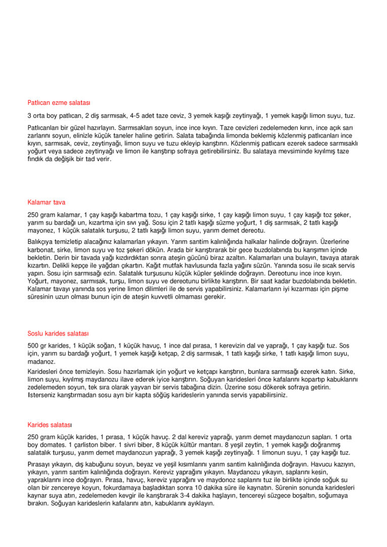 Yemek Tarifleri Kitap Kapağı