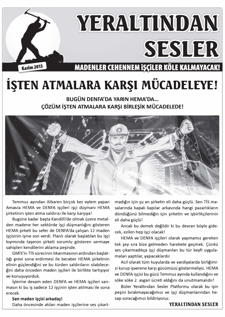 Yeraltından Sesler Kasım 2015 PDF – Kolektif