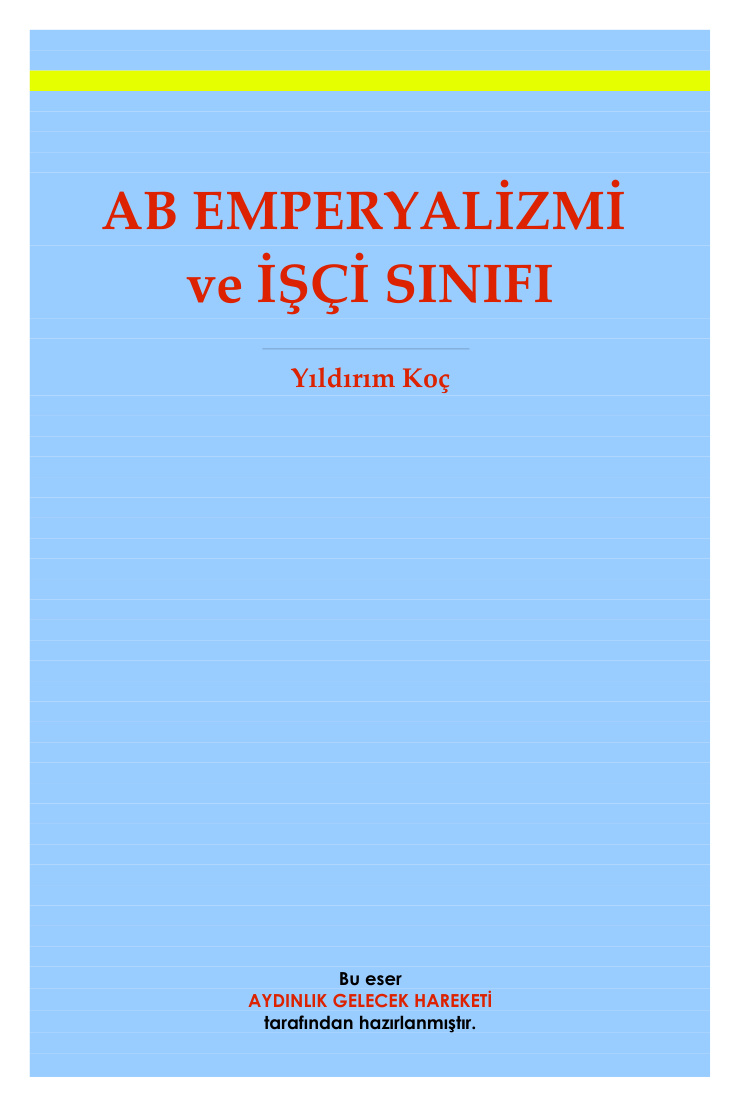 Abd Ve Isci Sinifi PDF – Yıldırım Koç