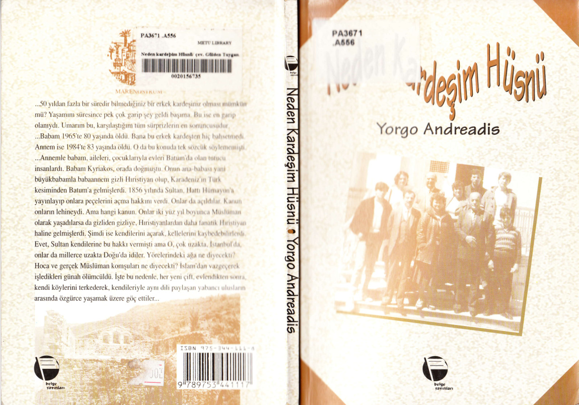 Yorgo Andreadis Neden Kardesim Husnu Kitap Kapağı