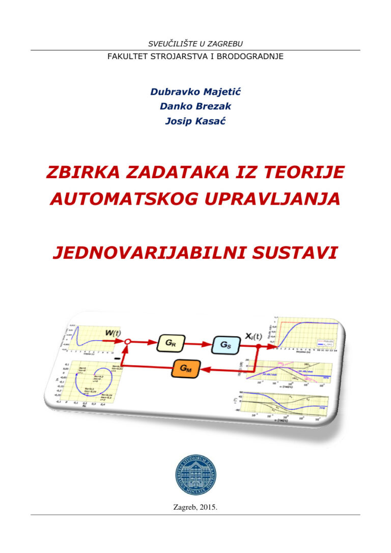 Zbirka zadataka iz teorije automatskog upravljanja Croatian Edition Dubravko Majetic Kitap Kapağı