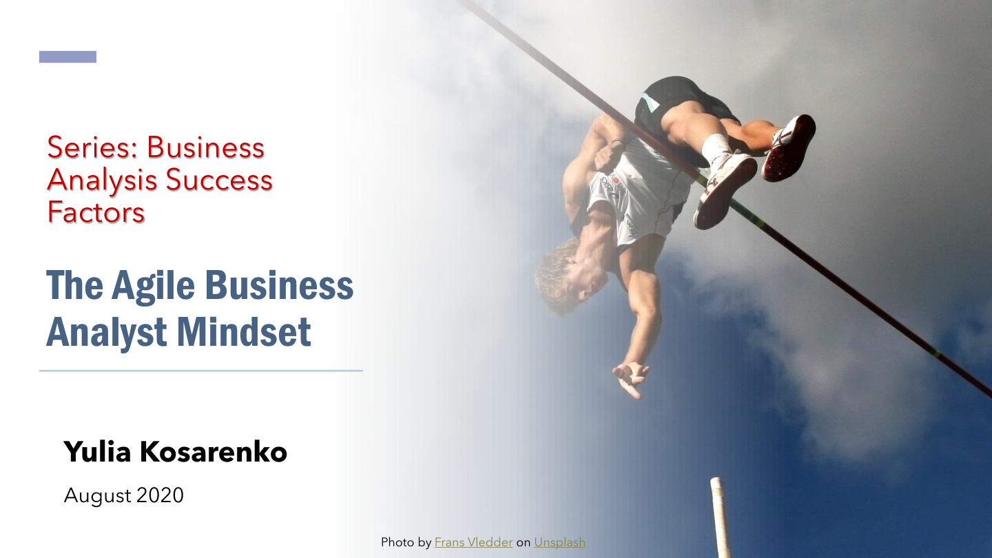 The Agile Business Analyst Mindset PDF – Yulia Kosarenko