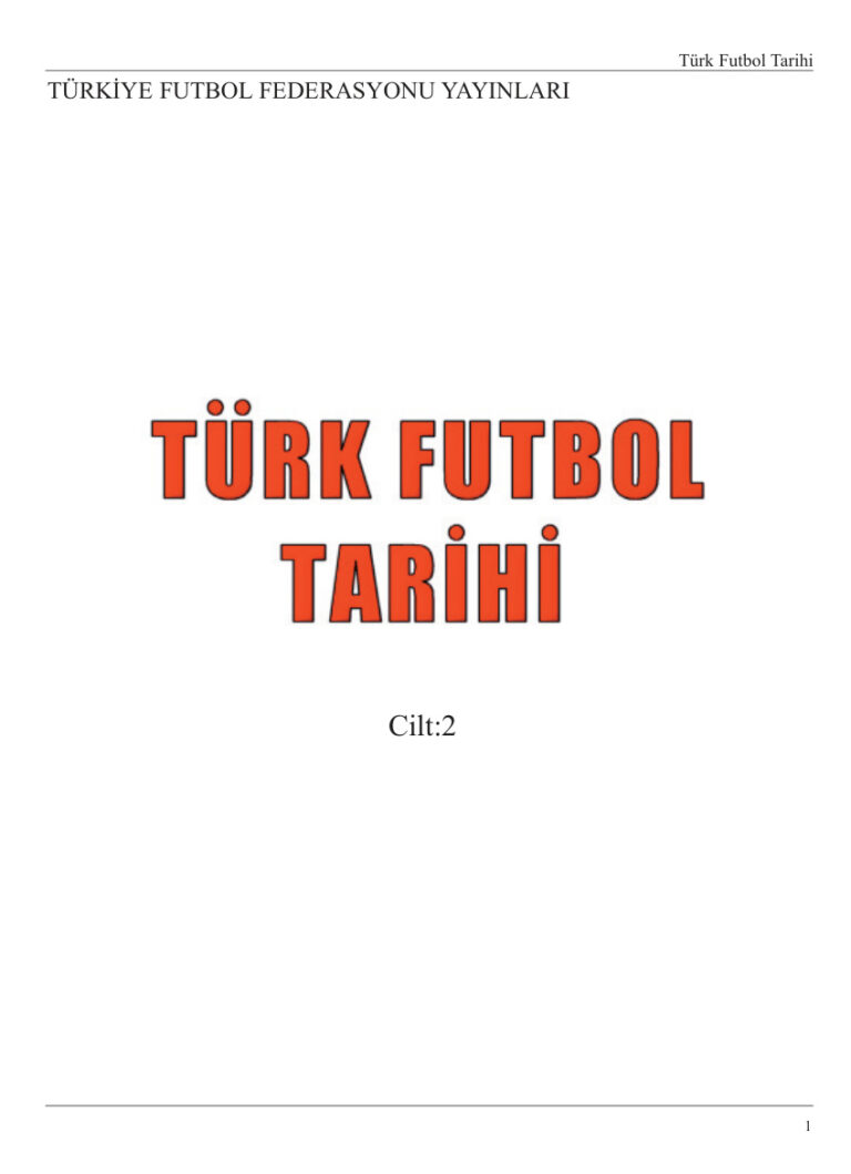 cilt2 türk futbol tarihi Kitap Kapağı